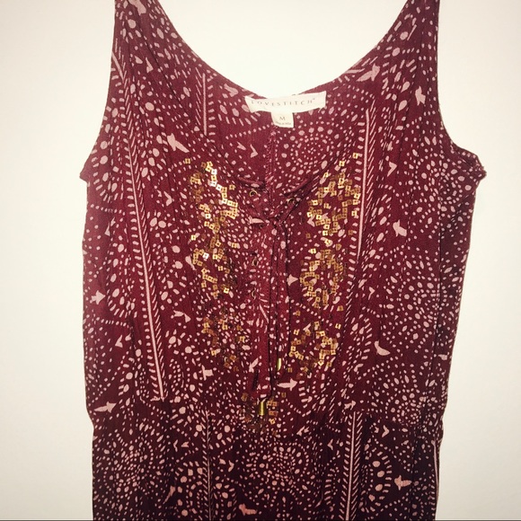 Maroon Maxi Dress - Picture 2 of 3